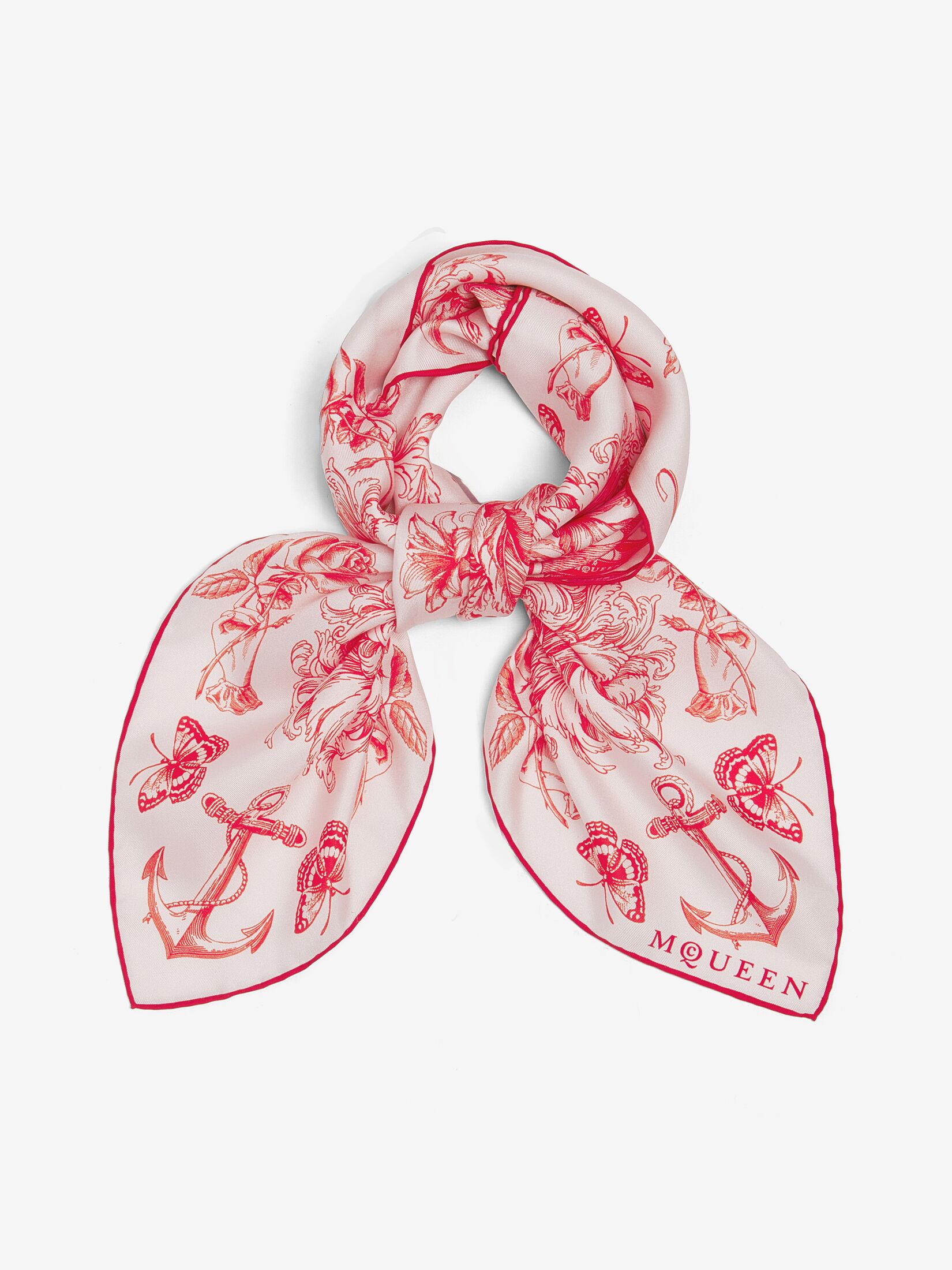 Alexander Mcqueen Women Printed Chiffon Foulard
