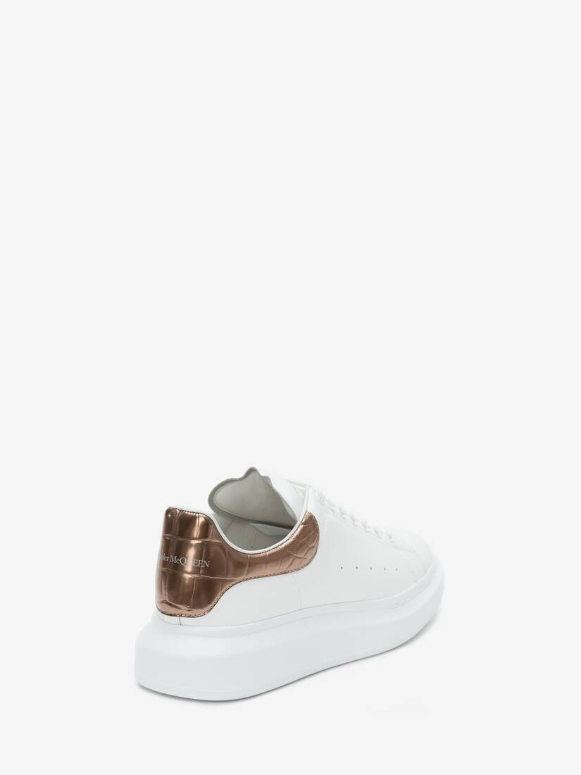 Oversized Sneaker in White/Rose Gold | Alexander McQueen CA