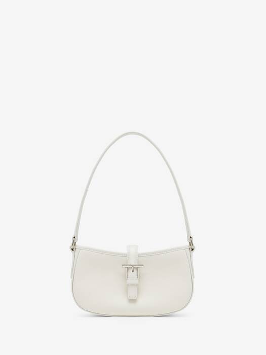 Women's Mini T-Bar Shoulder Bag in White | Alexander McQueen US