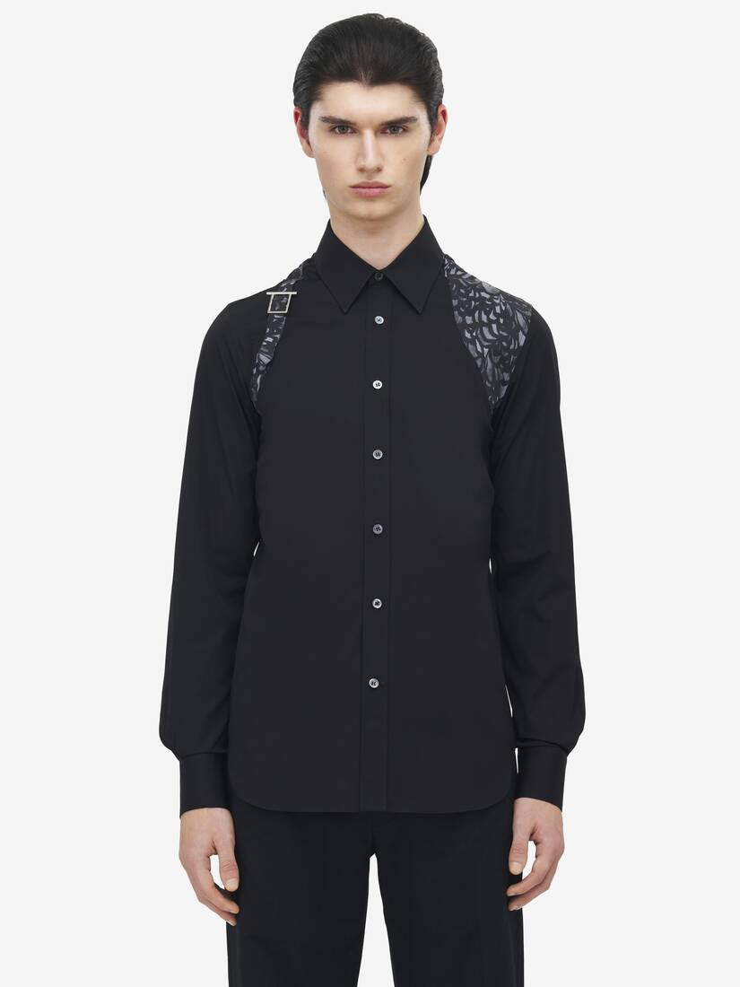 Feather Print Harness Shirt