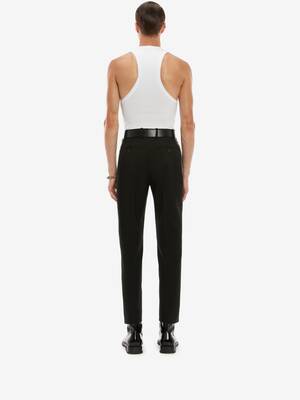 Zip Detail Trousers in Black | Alexander McQueen US