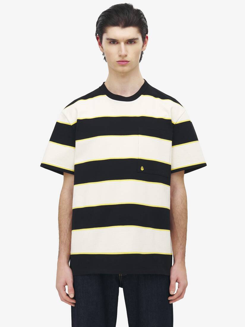 Inverted Skull Striped T-shirt