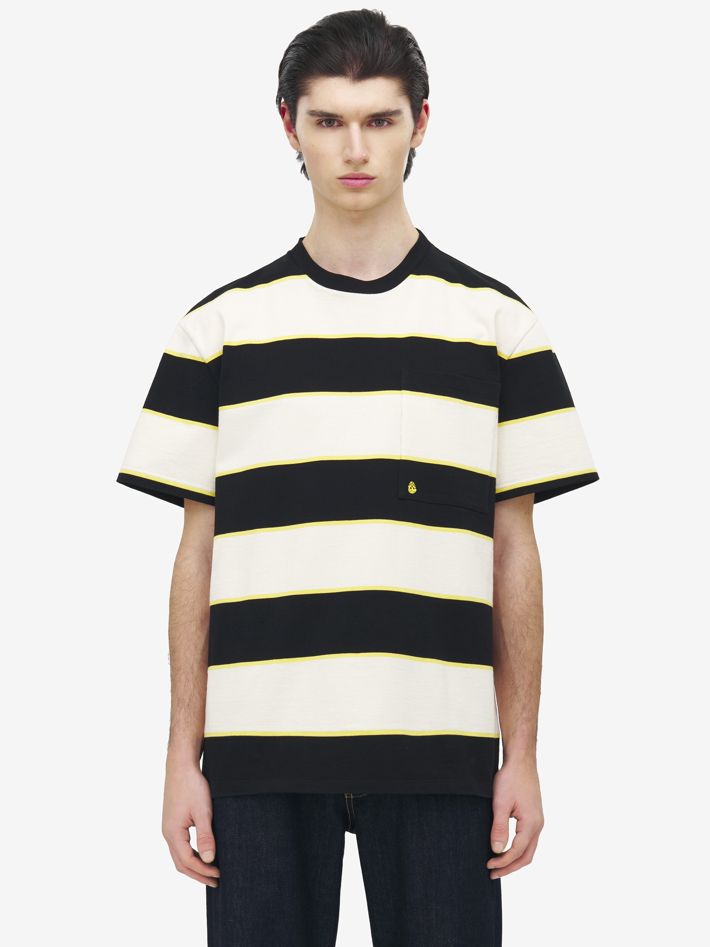 Inverted Skull Striped T-shirt