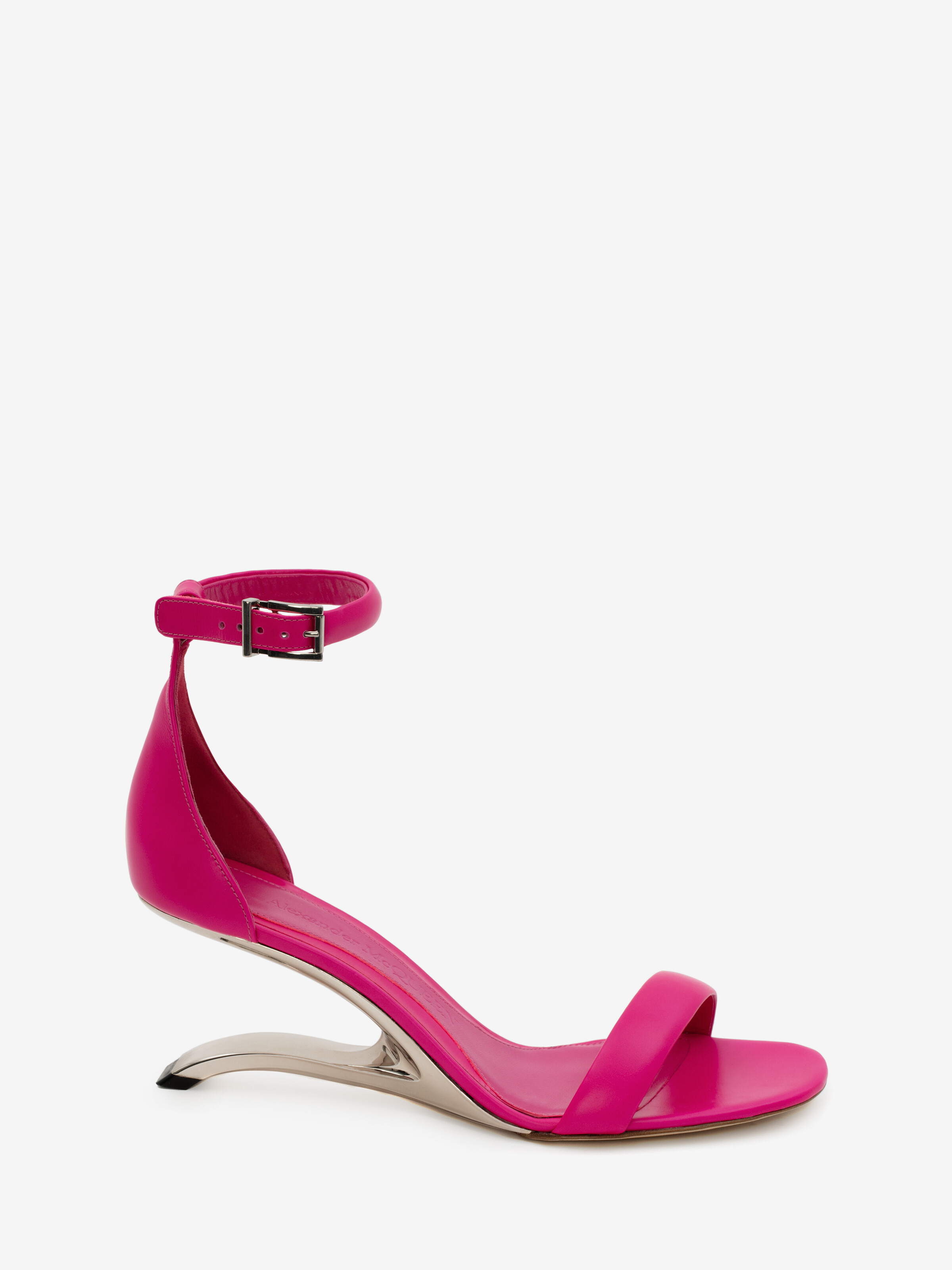 Alexander Mcqueen Arc Leather Sandal In Bobby Pink
