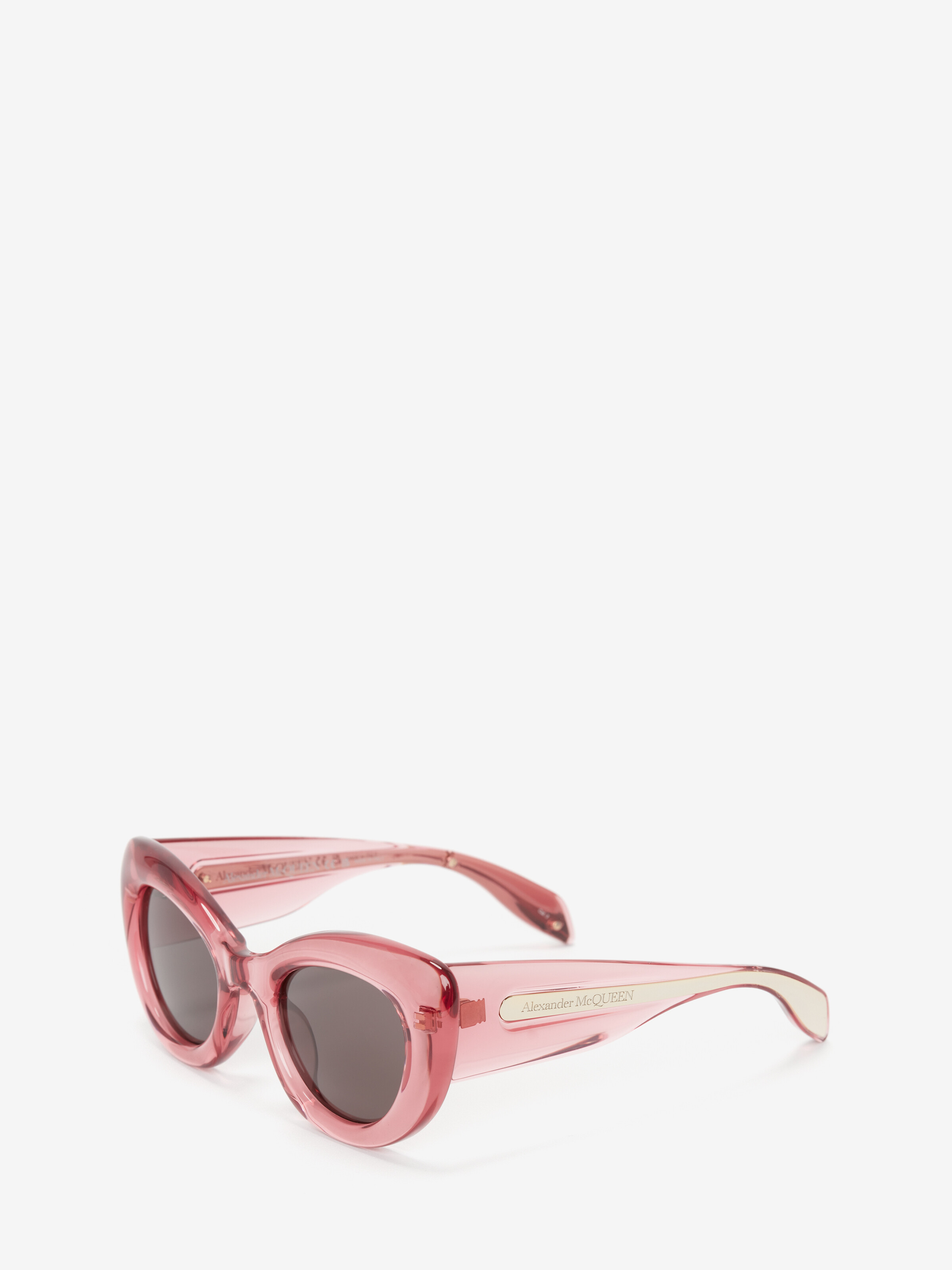 Occhiali da sole cat-eye The Curve da Donna in Rosa in Plastica | Alexander McQueen - image 2