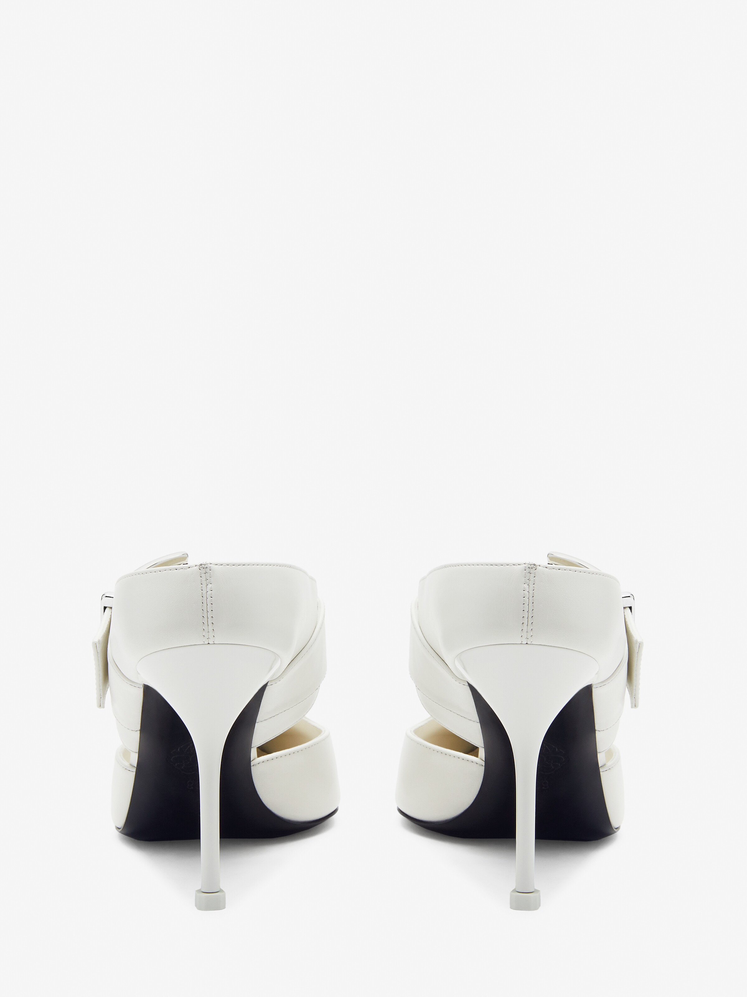 Women's Mules in White in 100% Calf Leather | Alexander McQueen - image 3