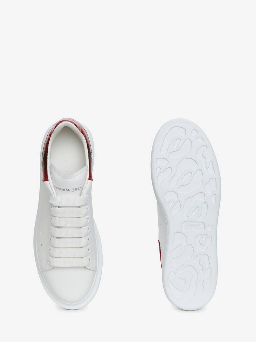 Oversized Sneaker in White/Welsh Red | Alexander McQueen US