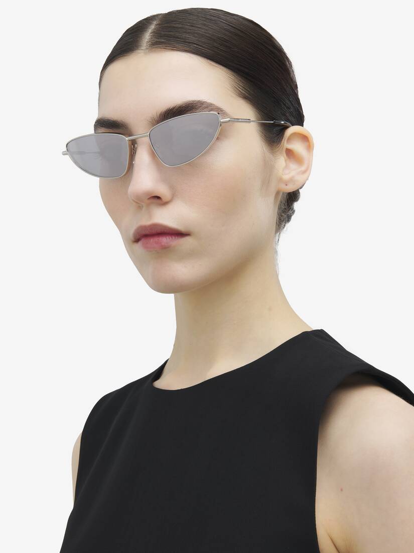 Metal T-bar Soft Cat-eye Sunglasses