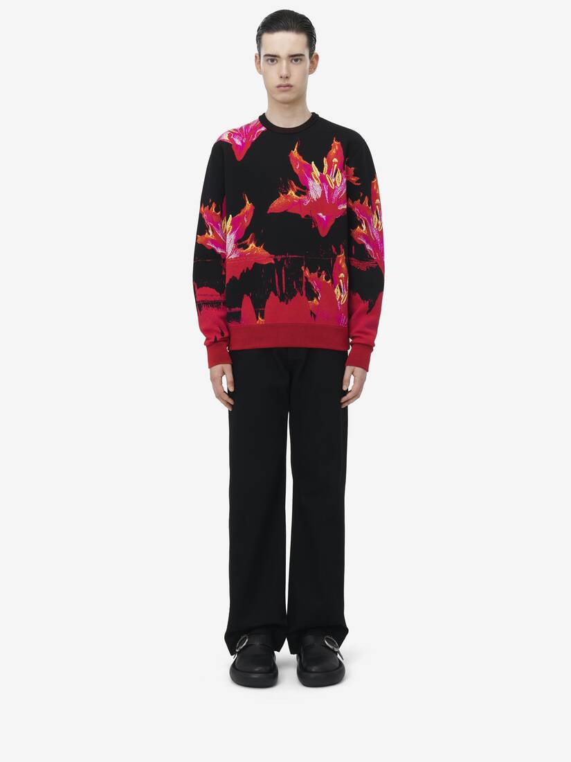 Fire Flower Jacquard Sweater