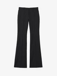 Pinstripe Bootcut Trousers