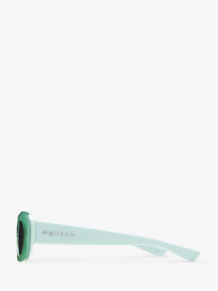 McQueen Logo Oval Sunglasses