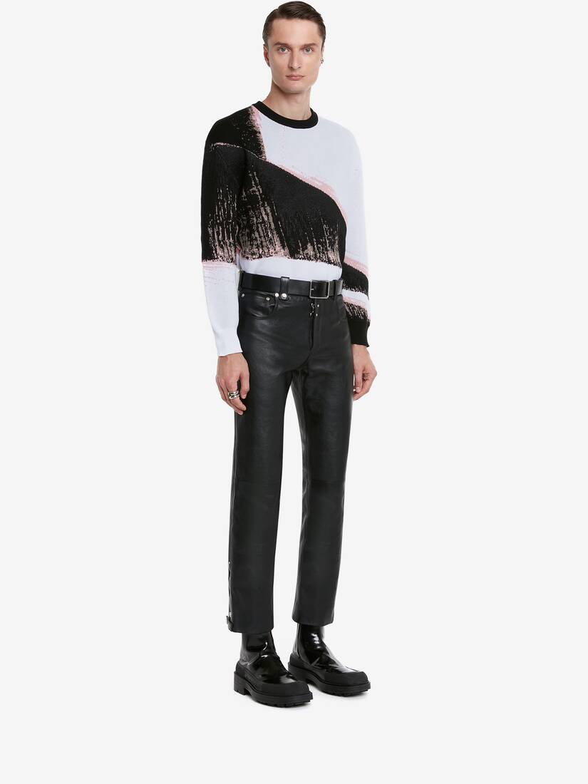 Pull En Jacquard À Imprimé Coup De Pinceau