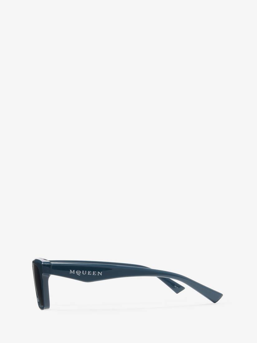 McQueen 로고 직사각형 선글라스