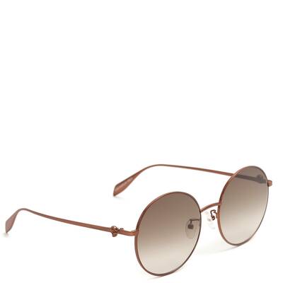 Lunettes de soleil en métal léger Skull Round
