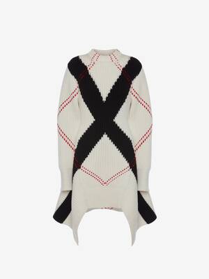 Pull en maille motif Argyle surdimensionné