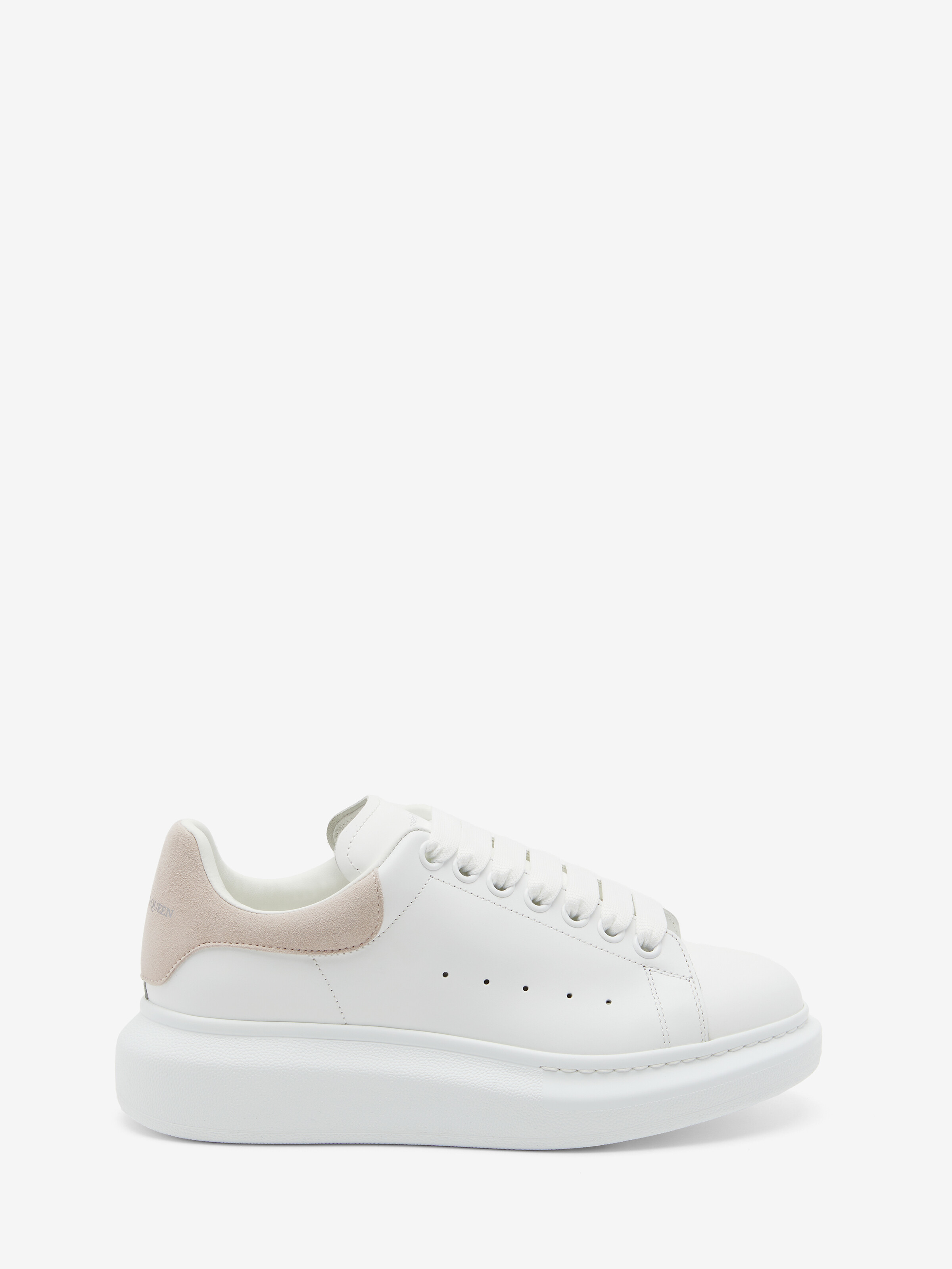 Women's Oversized Sneaker in White/Patchouli in Calf Leather | Alexander McQueen - image 1