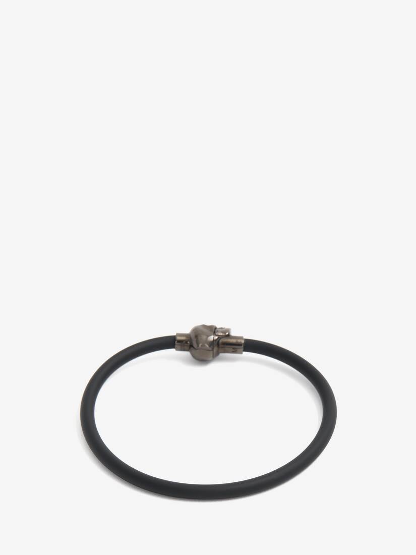 Alexander McQueen Black leather Skull bracelet