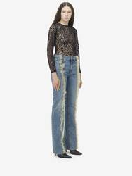 Shearling Trim Jeans