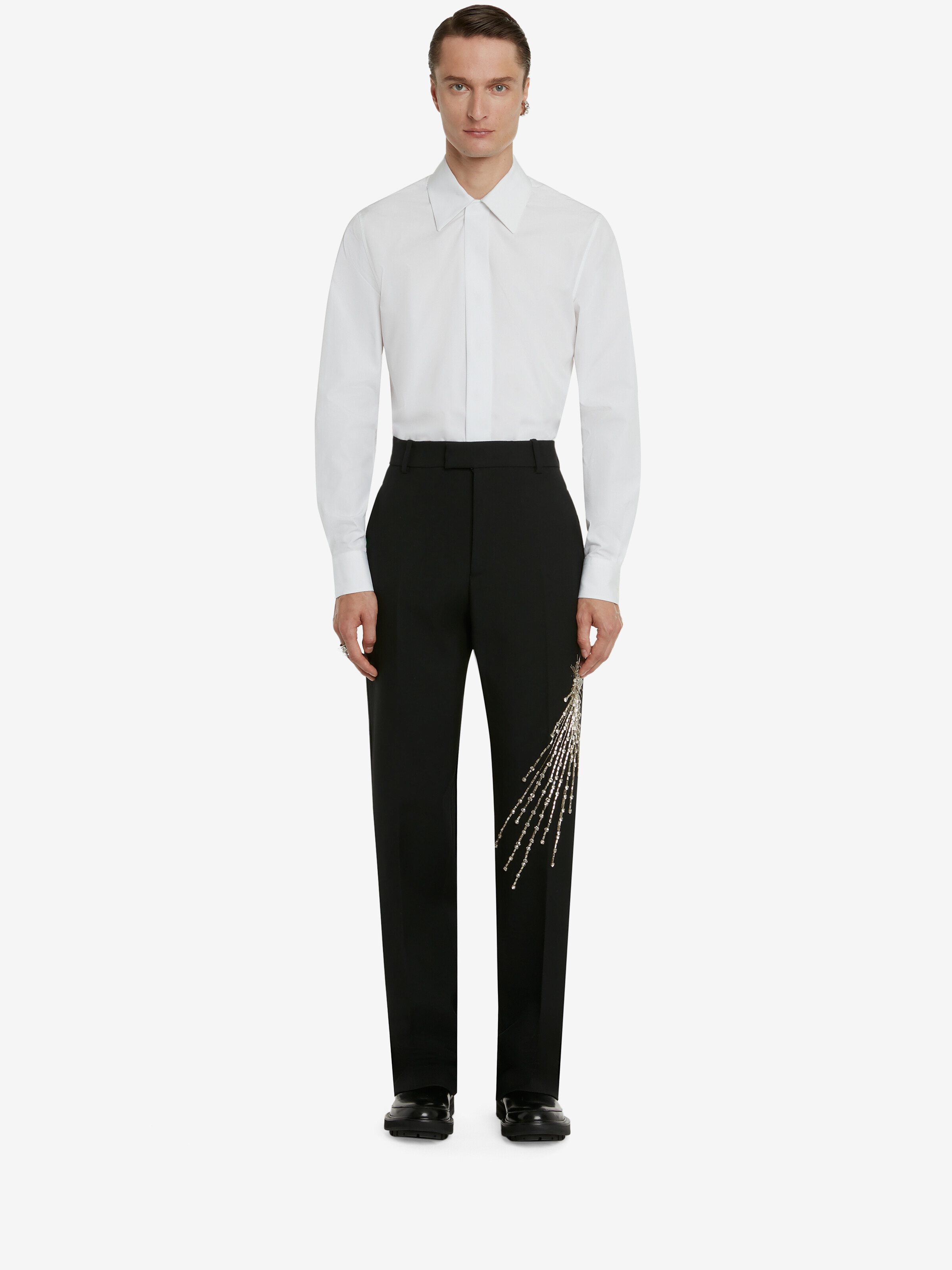 Men's DRESS SHIRT SHIRTS in White in 100% Cotton | Alexander McQueen - image 1