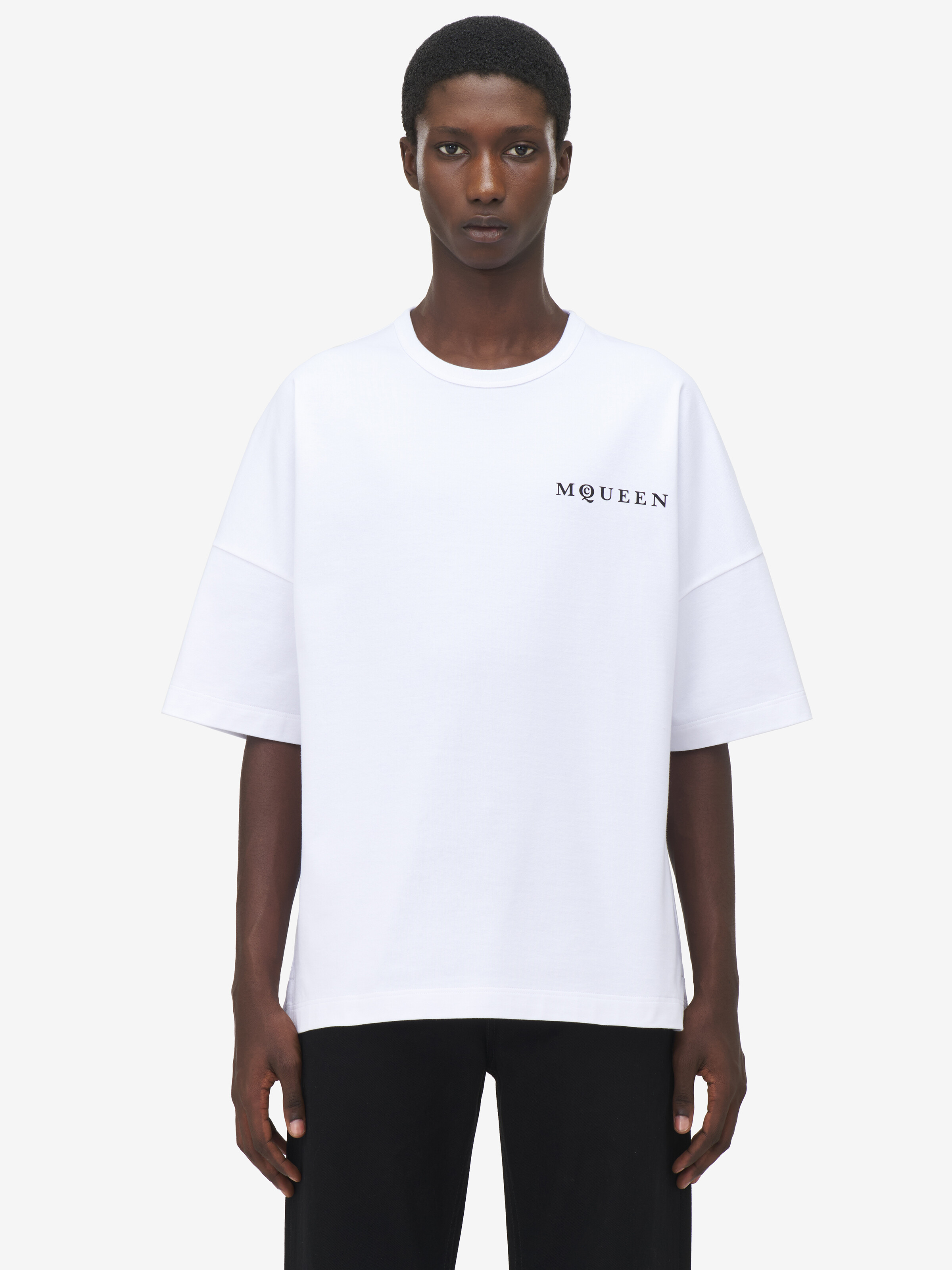 T-shirt McQueen oversize pour Homme en Blanc in 100% Coton | Alexander McQueen - image 5
