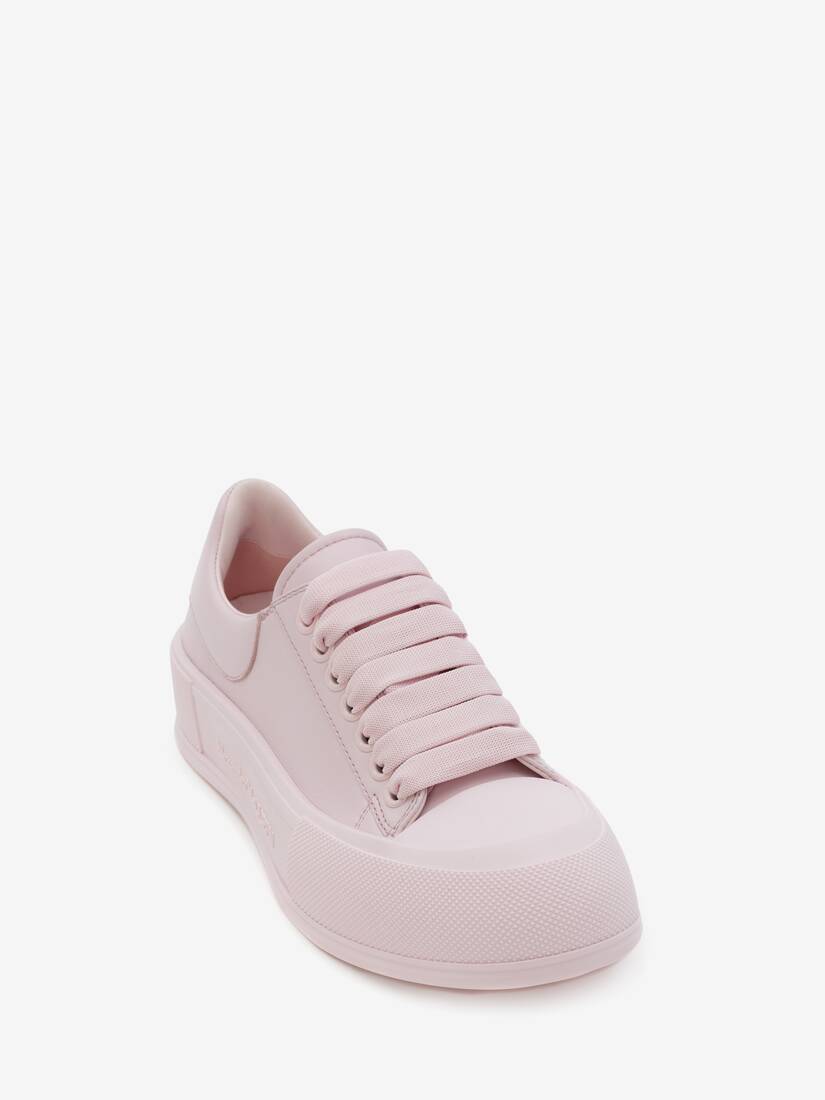 Deck Lace Up Plimsoll in Pink
