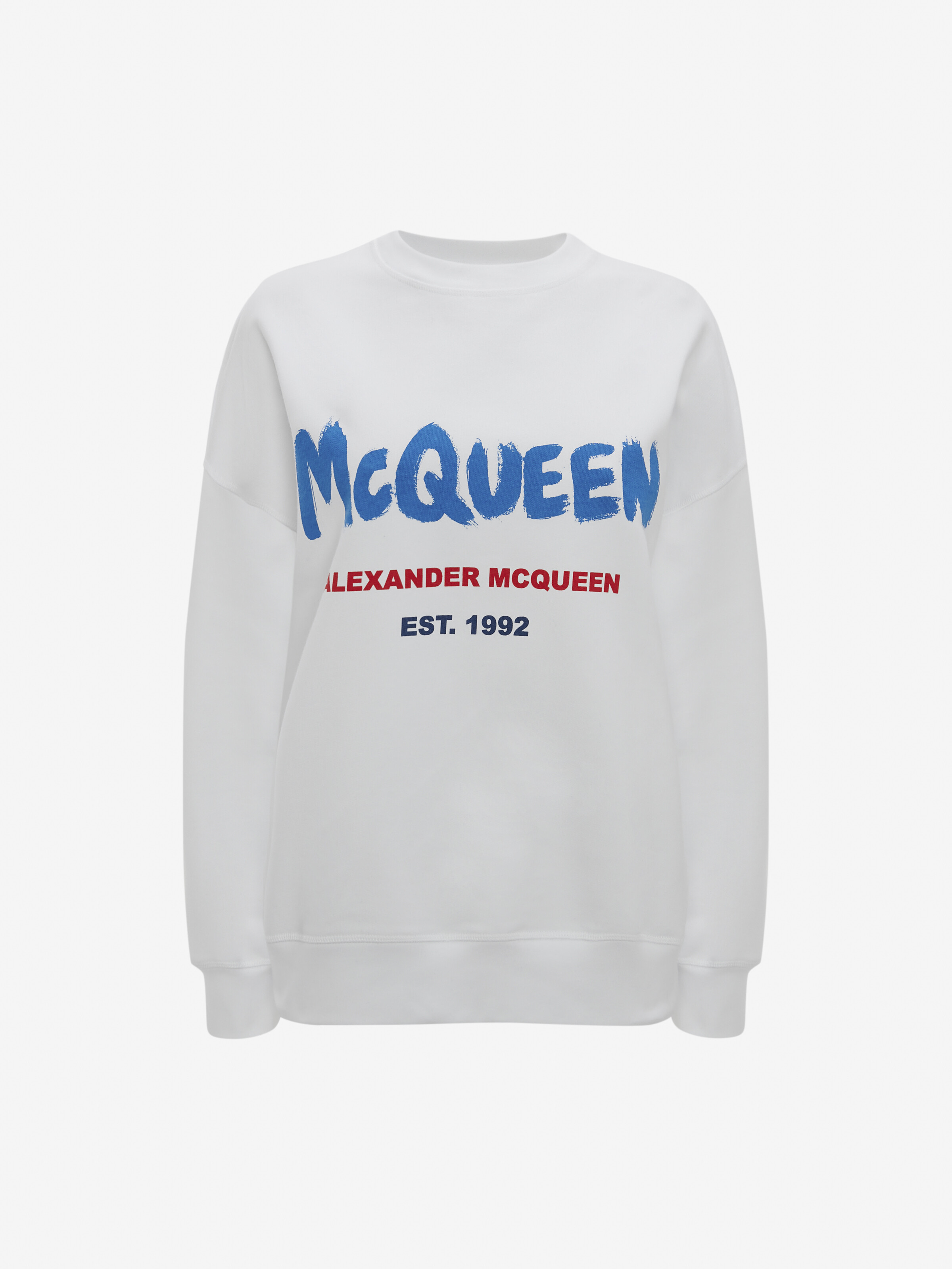 Alexander Mcqueen Alexander Mc Queen Graffiti Sweatshirt In Bianco ...