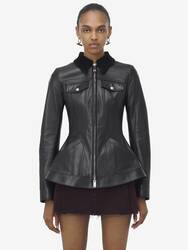 Peplum Leather Jacket