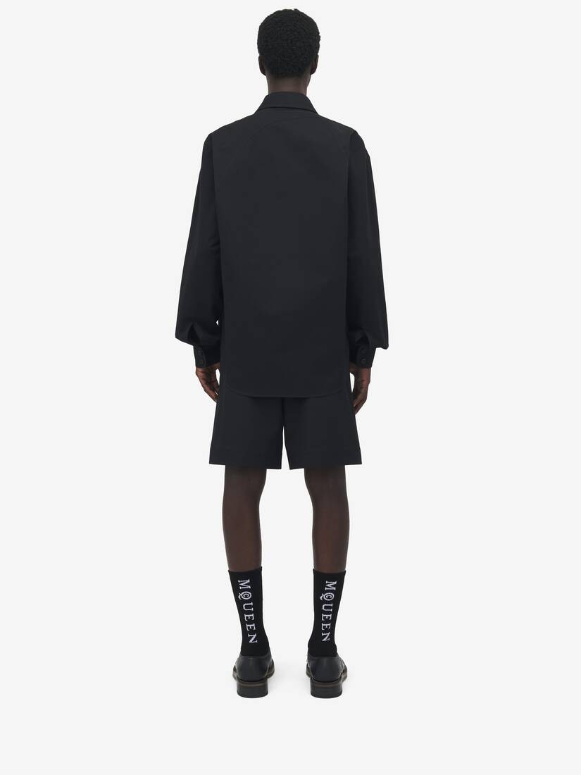 Tバー ハーネス オーバーシャツ | ブラック | Alexander McQueen JP