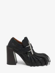 T-Bar Fringe Heeled Loafer