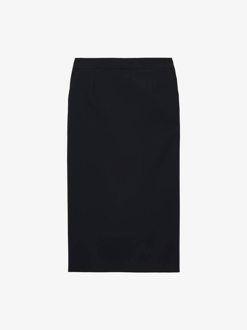 Buttoned Pencil Skirt