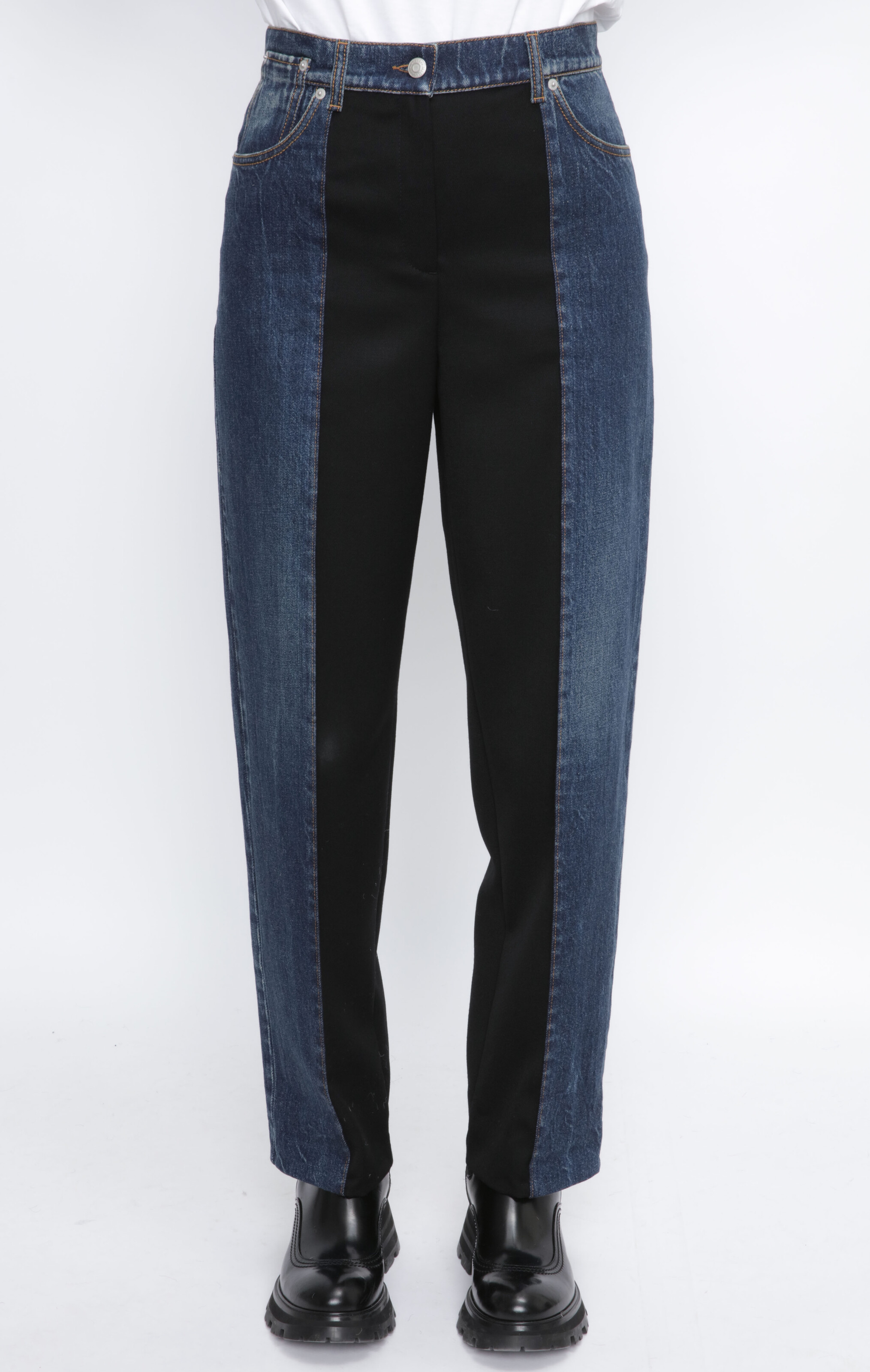 ALEXANDER MCQUEEN HYBRID DENIM TROUSER,663966QMABD