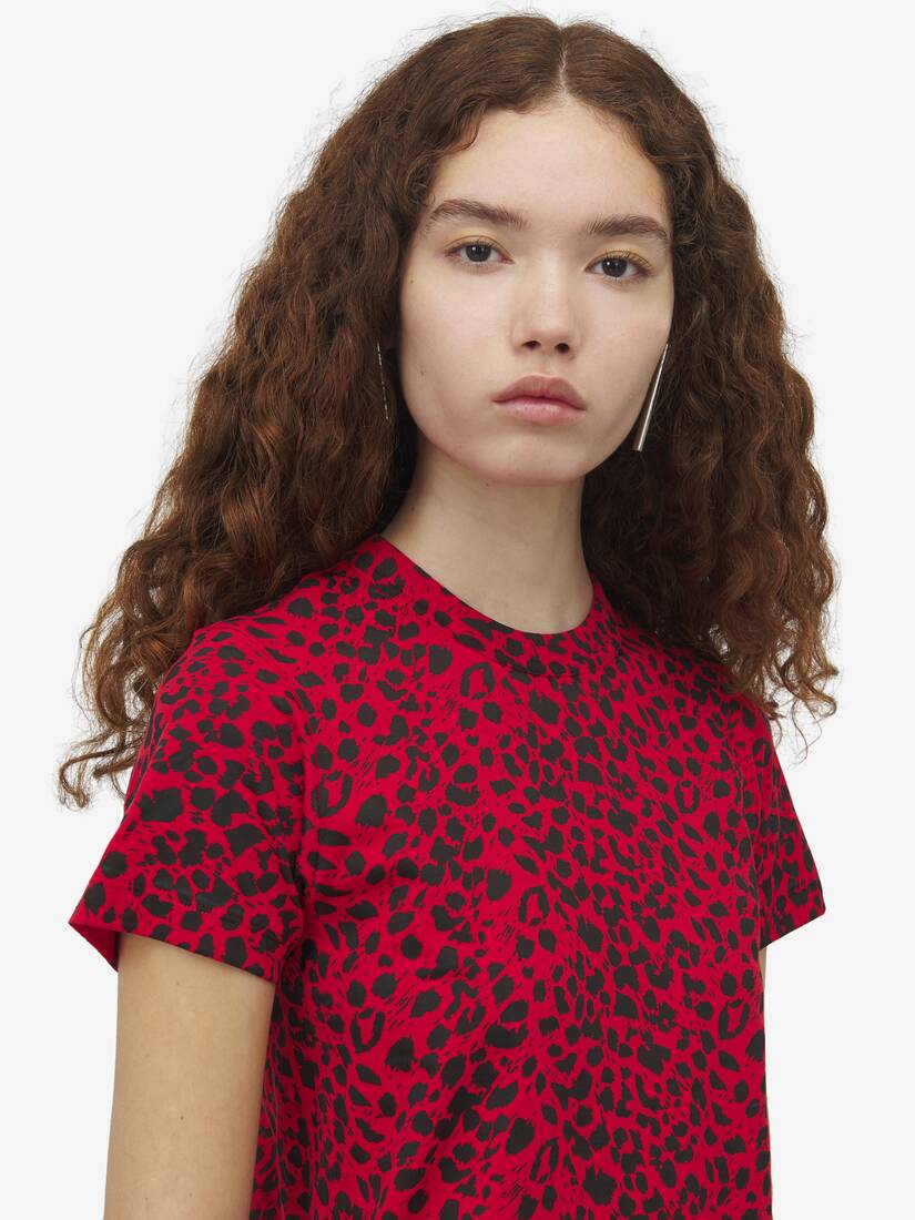 T-shirt ajusté léopard