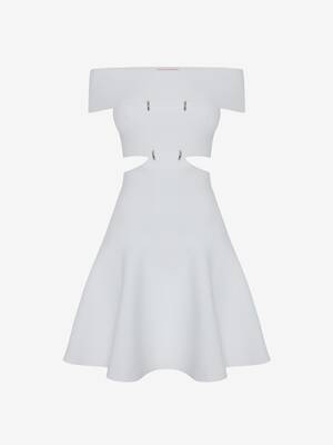 Off-the-shoulder Slashed Mini Dress