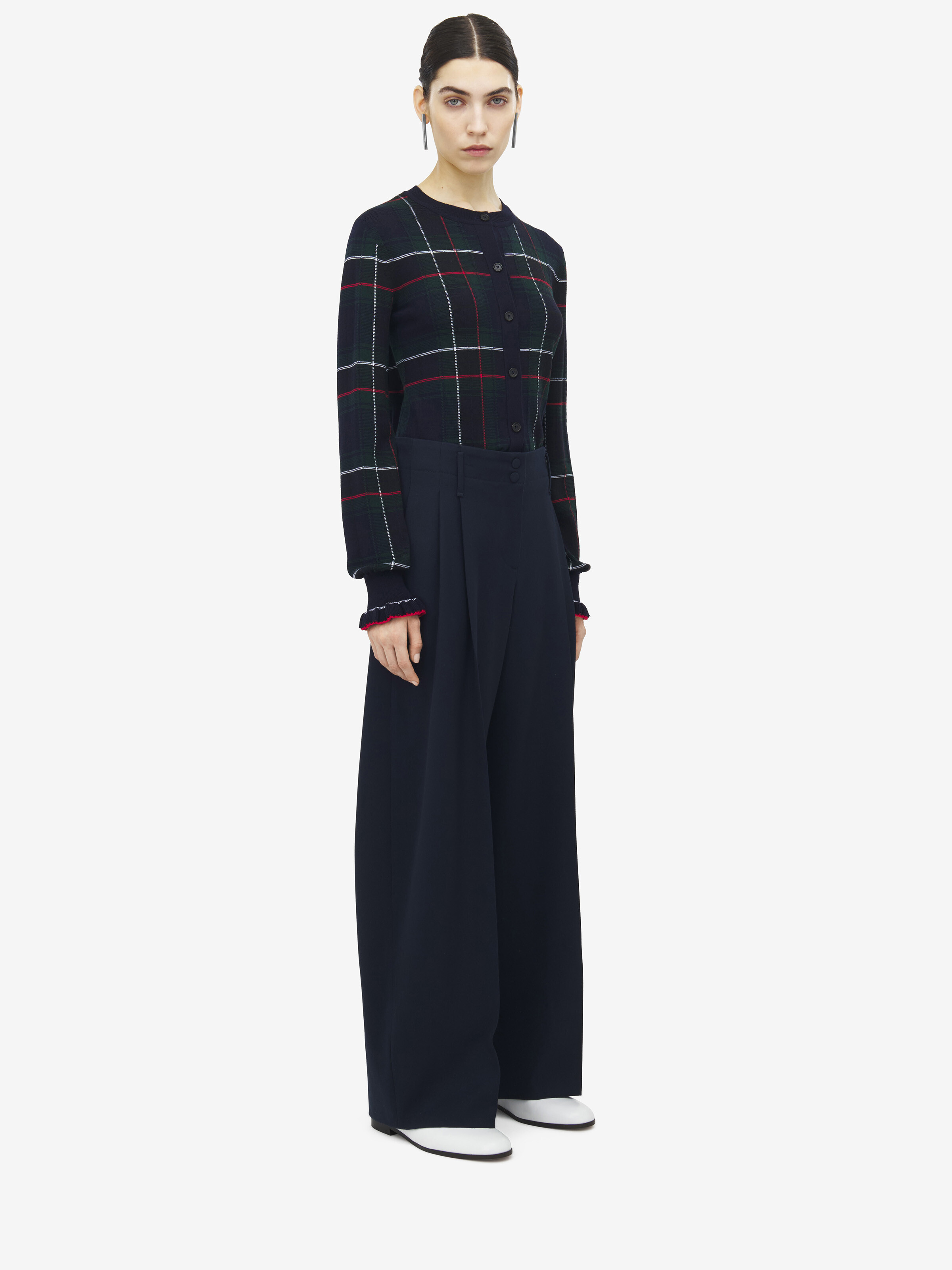 Wide Leg Tailored Trousers