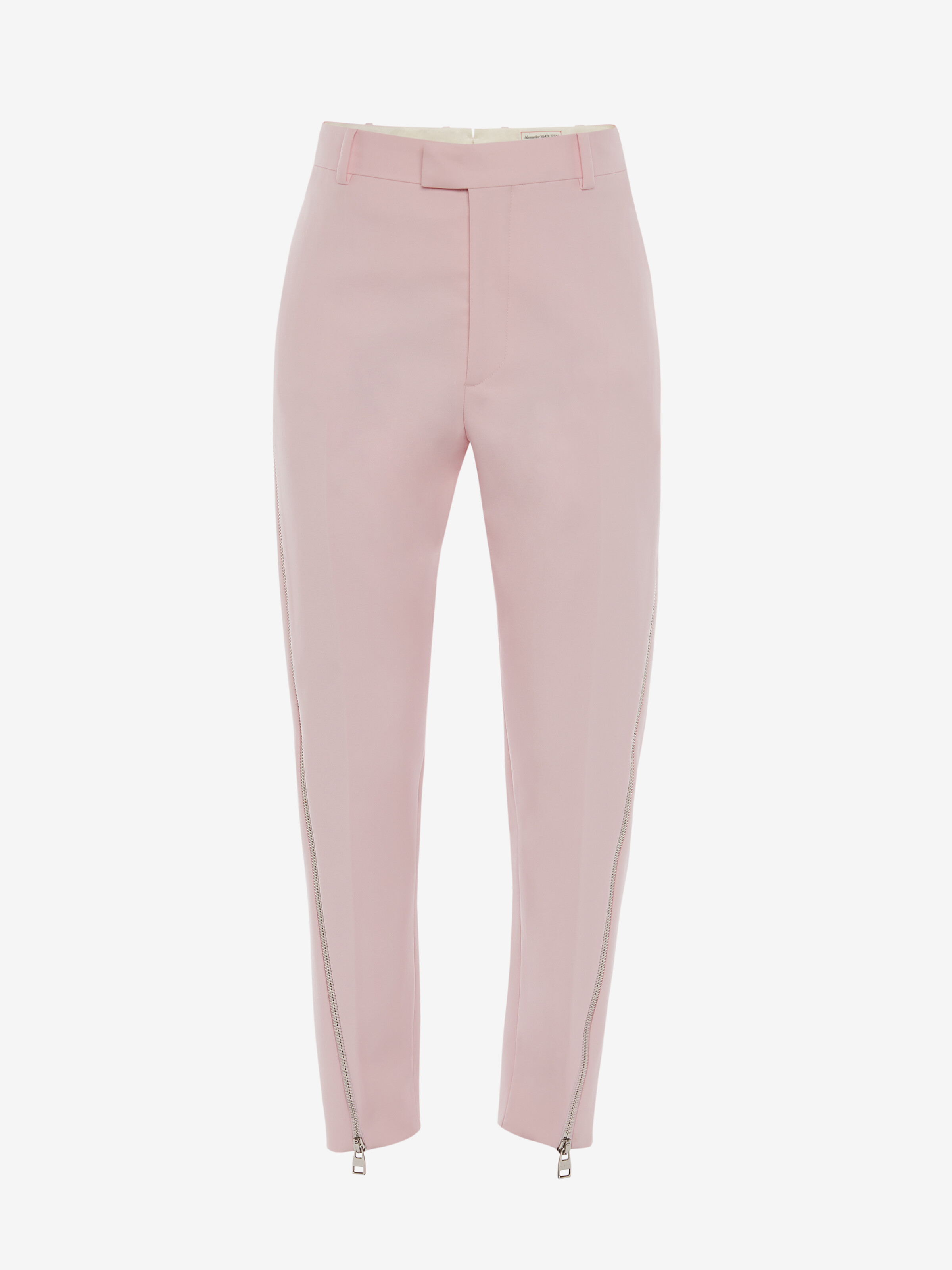 Zip Detail Trousers in Ice Pink | McQueen CH