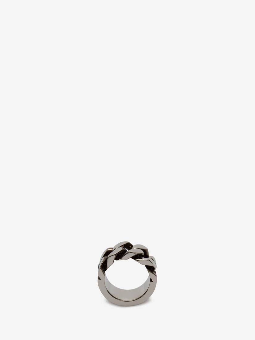 Chain Ring in Antique Silver | Alexander McQueen US