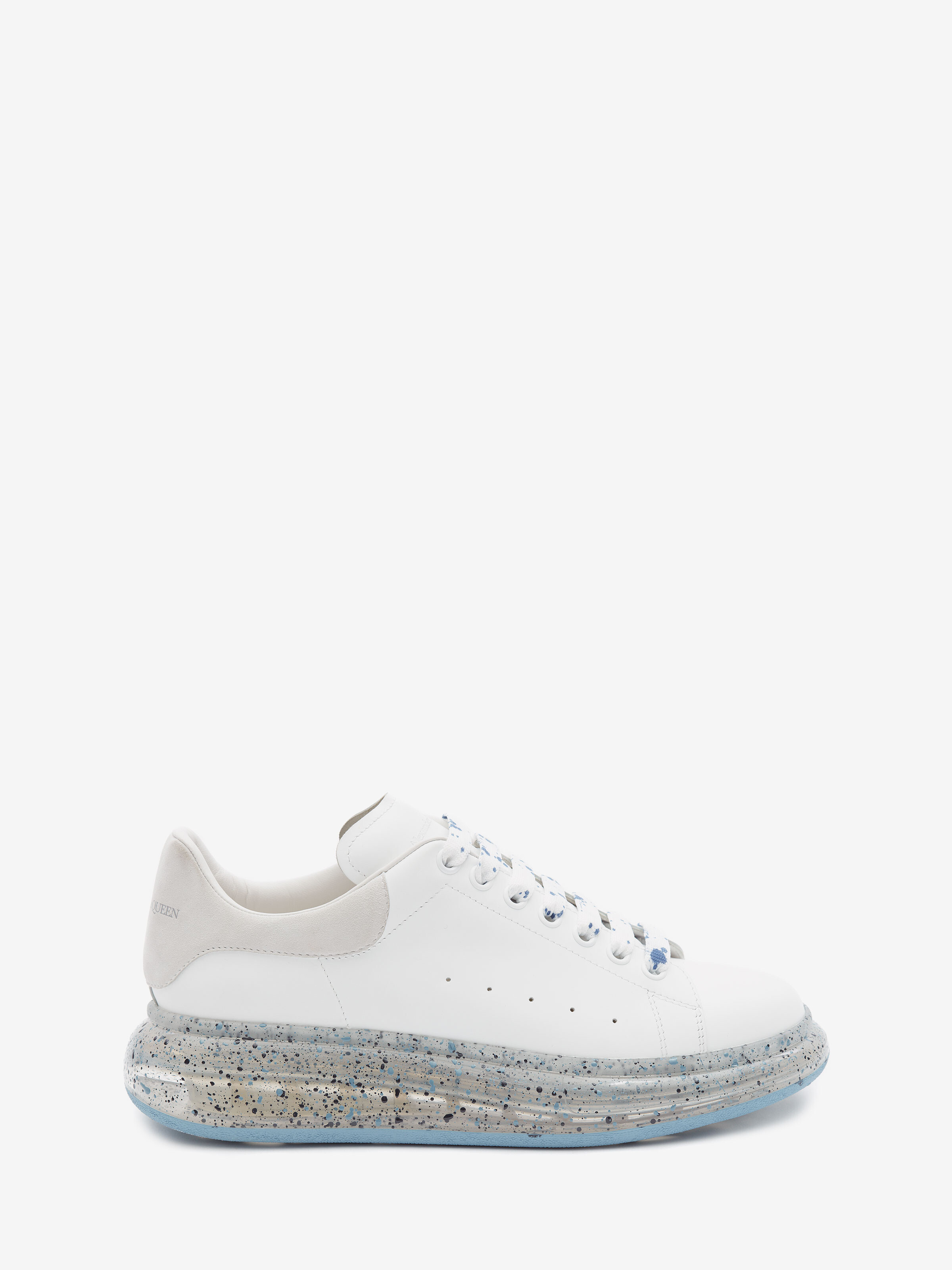 Oversized Sneaker in White/Blue 