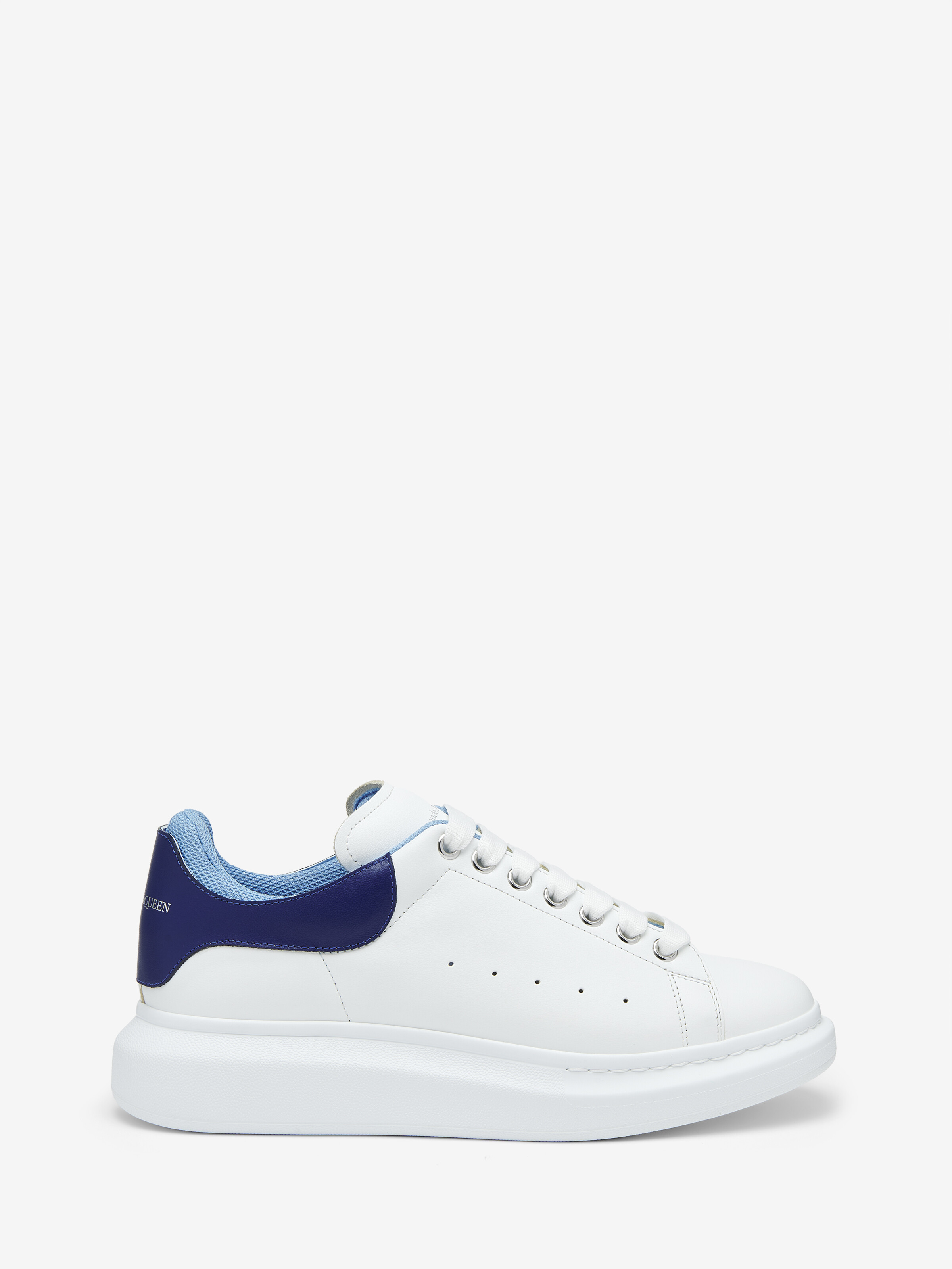 Sneakers Oversize pour Homme en Blanc/Bleu in Cuir de veau | Alexander McQueen - image 1