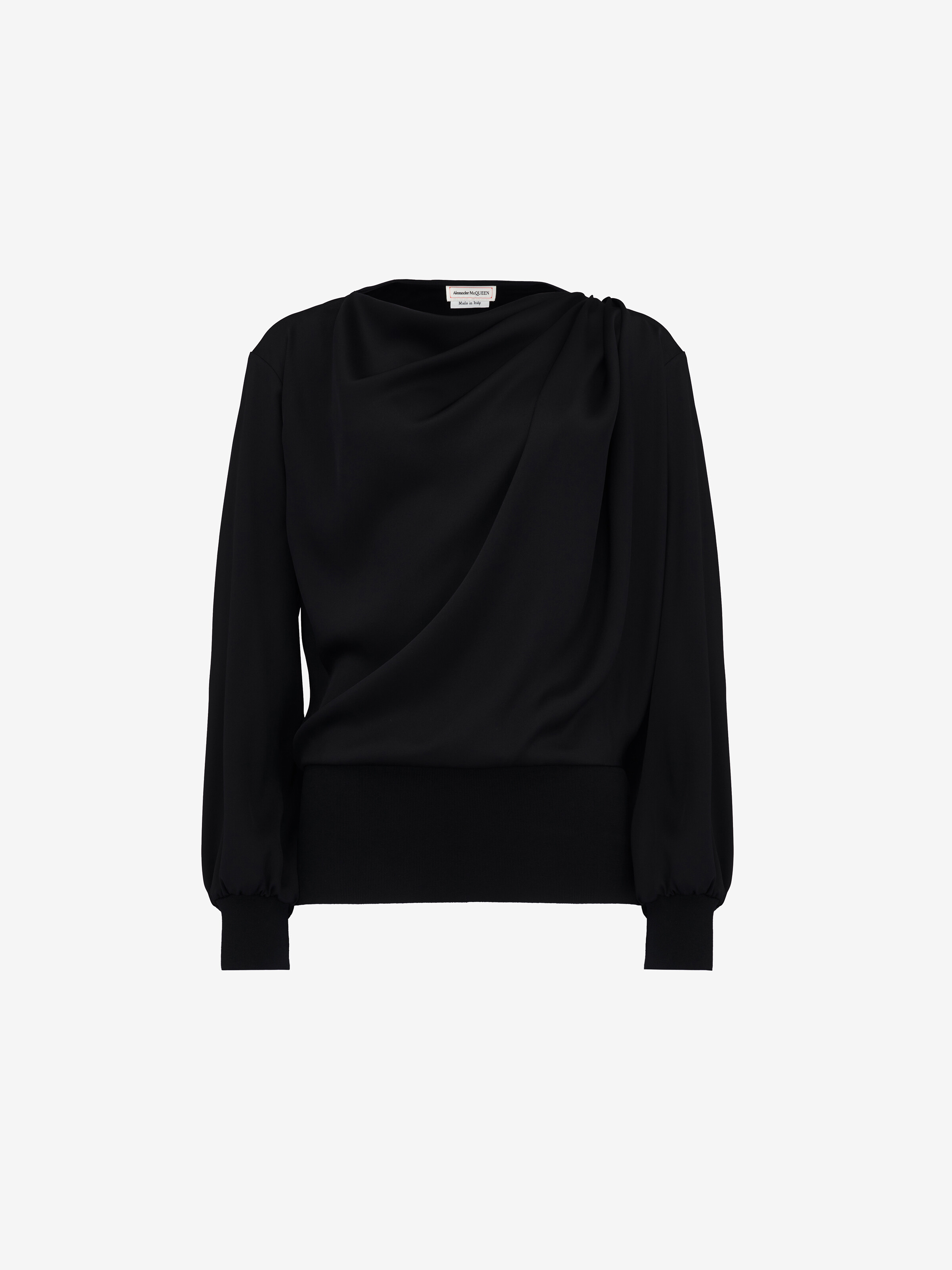 Women's EVENING TOPS in Black in 100% Seide | Alexander McQueen - image 1