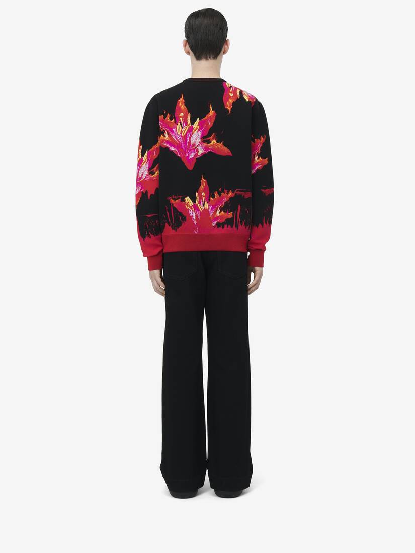 Fire Flower Jacquard Sweater