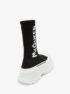 McQueen Graffiti Tread Slick Boot in Optic White