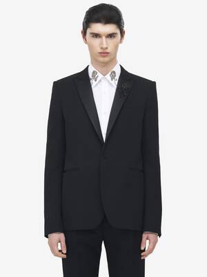 セーラー タトゥー ローズ エンブロイダリー タキシードジャケット