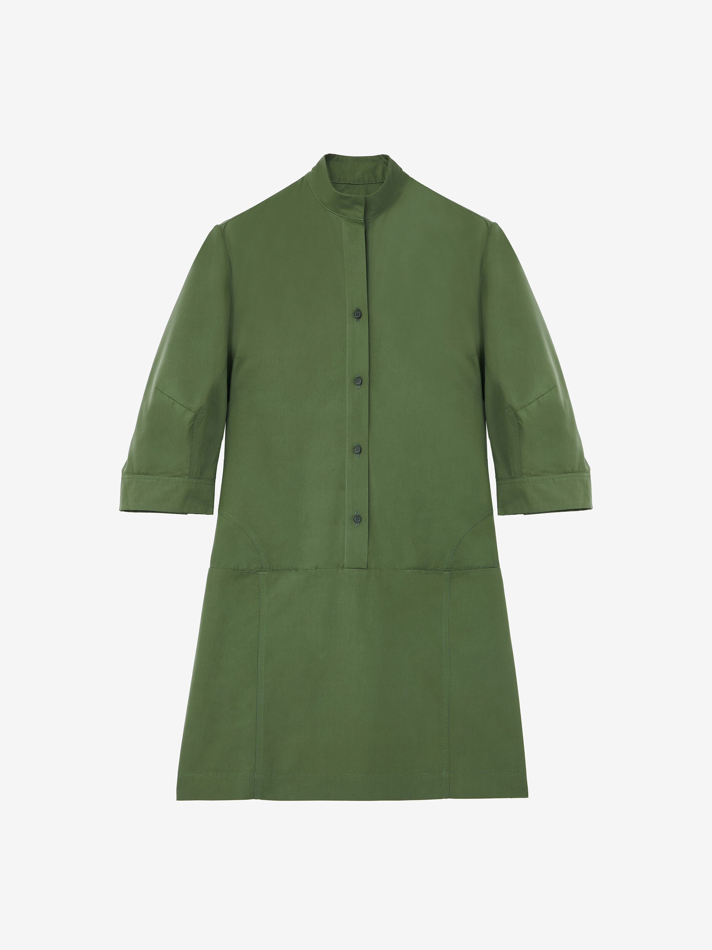 Robe courte évasée, en popeline de coton