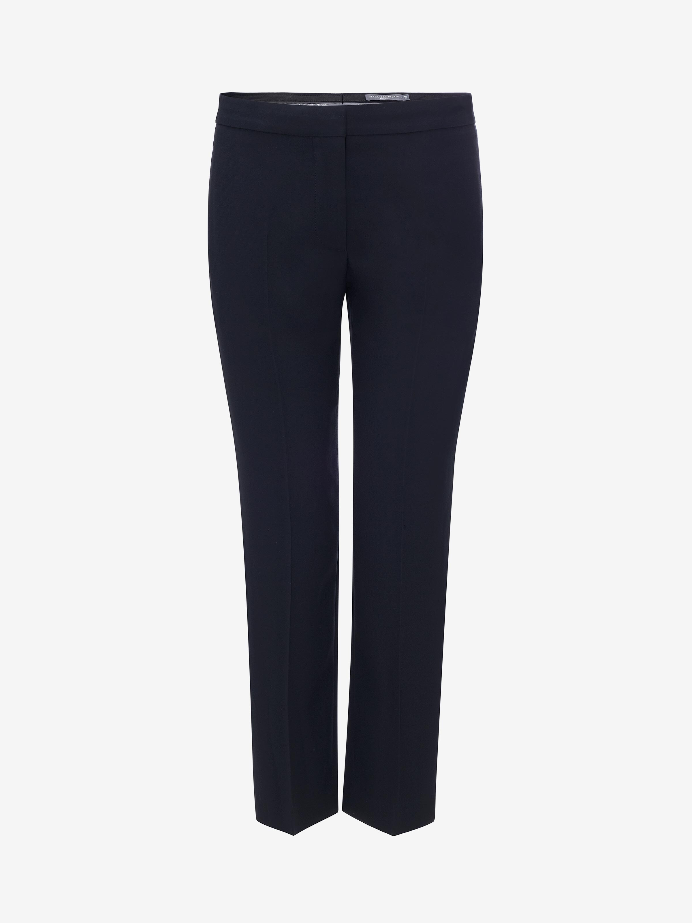 Pantaloni a Sigaretta da Donna in Nero in 52% Viscosa, 48% Acetato | Alexander McQueen - image 1