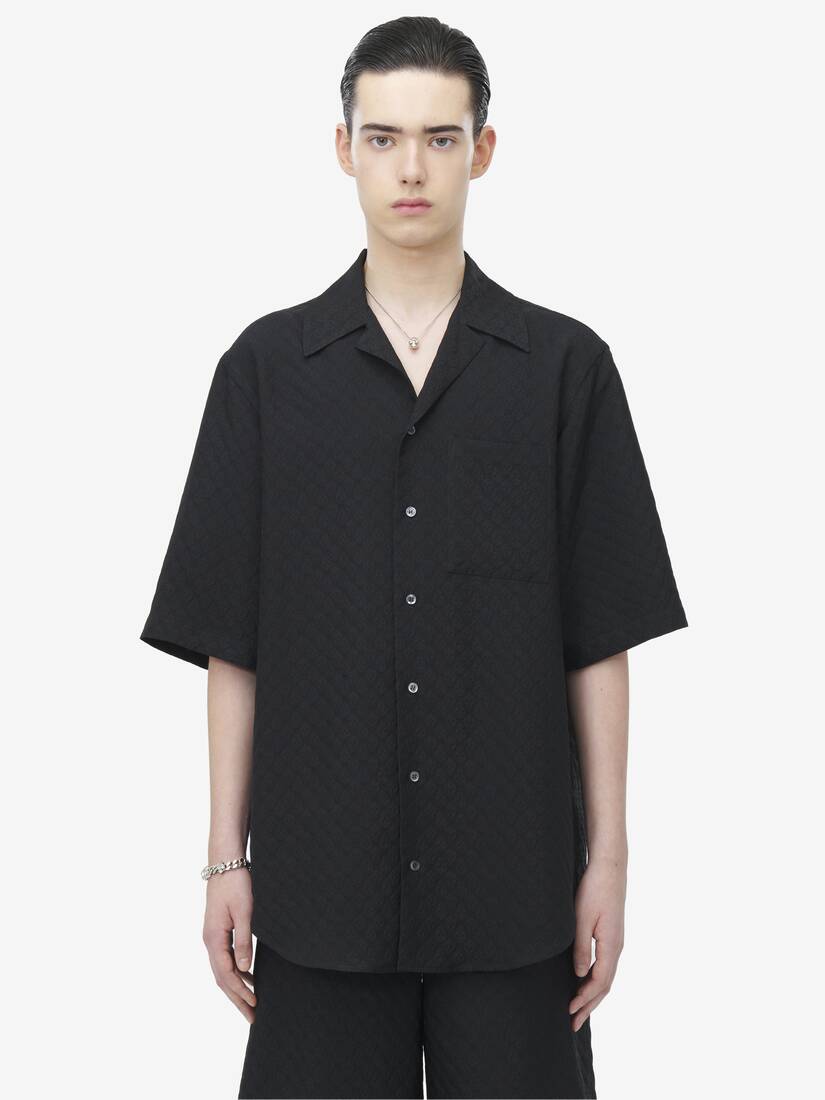 スカル ジャカード シャツ | ブラック | Alexander McQueen JP