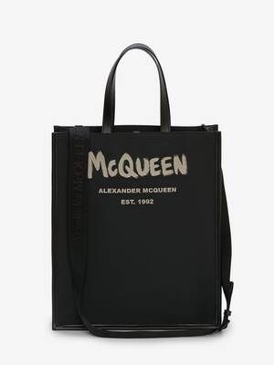 Edge Tote Bag mit McQueen-Graffiti-Motiv