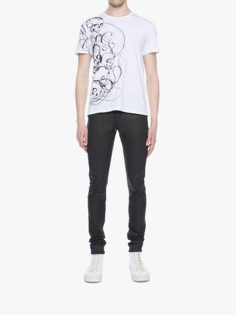 Organic Jersey Skull Printed T-Shirt 