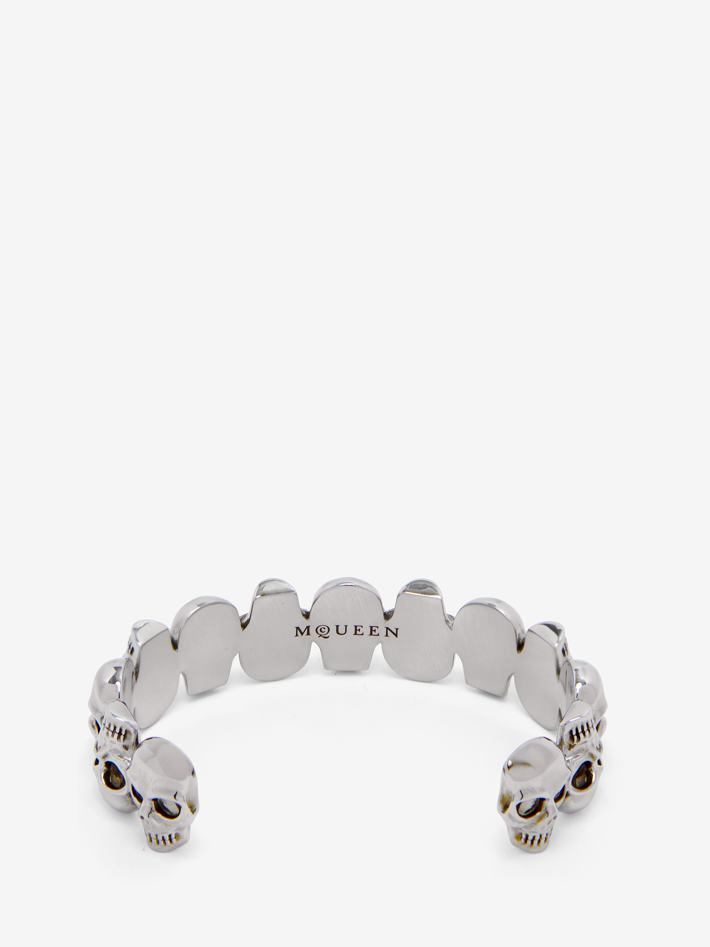 Men's Multi-skull Cuff in Antique Silver in Brass | Alexander McQueen - image 3