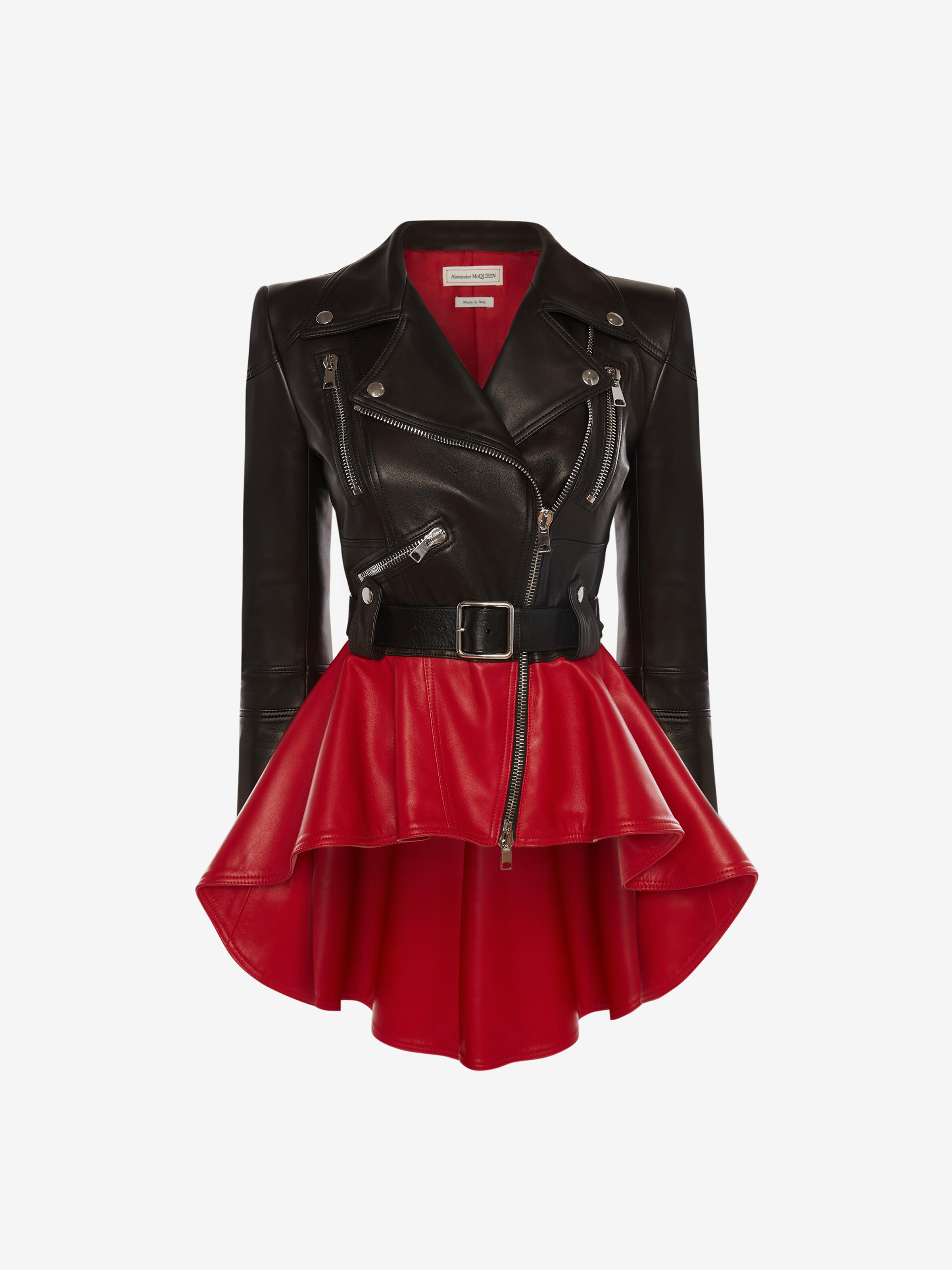 peplum jacket leather