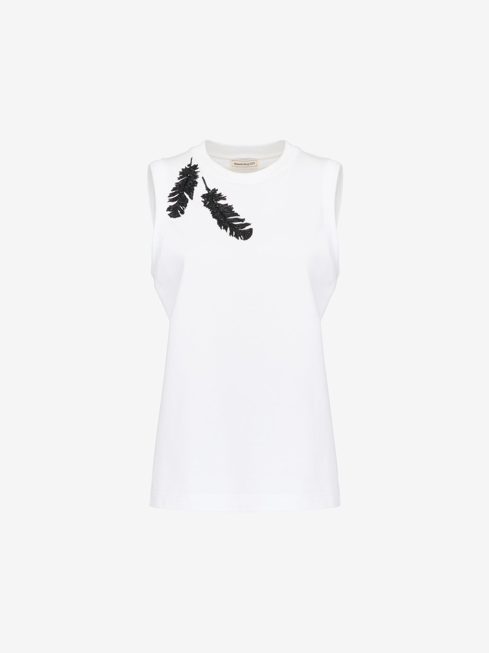 Feather Embroidery Tank Top